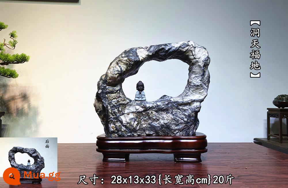 Trang trí đá Lingbi tự nhiên đá thô phòng khách phòng khách Bonsai Taihu Stone Office Xuangan Town House Loc -Water Stone Stone - 843{Dongtian Paradise}