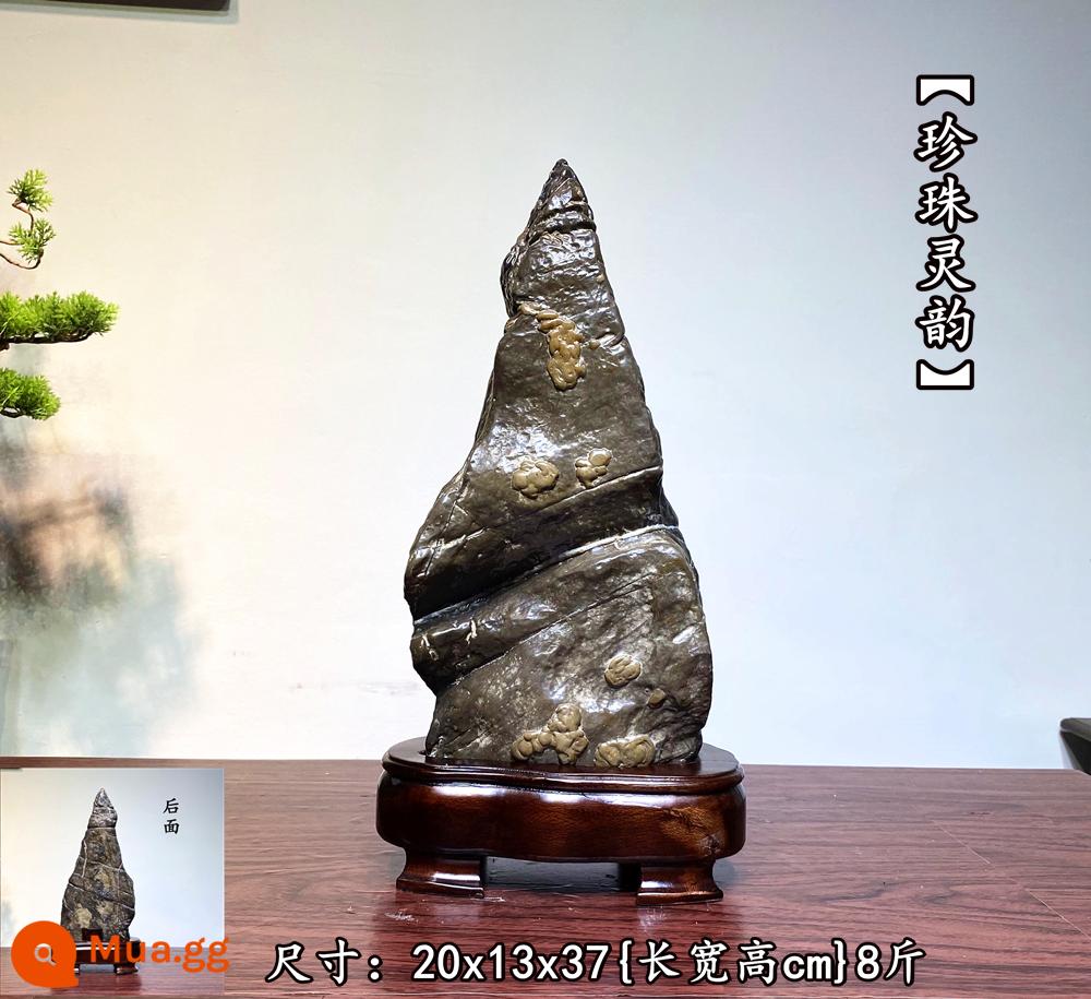 Trang trí đá Lingbi tự nhiên đá thô phòng khách phòng khách Bonsai Taihu Stone Office Xuangan Town House Loc -Water Stone Stone - màu xanh huỳnh quang