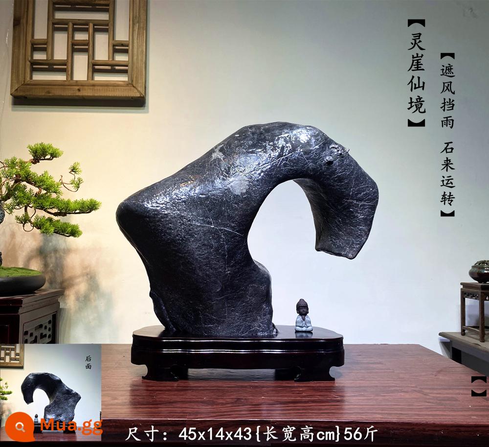 Trang trí đá Lingbi tự nhiên đá thô phòng khách phòng khách Bonsai Taihu Stone Office Xuangan Town House Loc -Water Stone Stone - 846{Lingya xứ sở chắn gió và mưa}