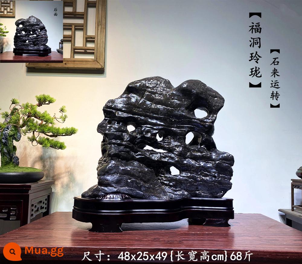 Trang trí đá Lingbi tự nhiên đá thô phòng khách phòng khách Bonsai Taihu Stone Office Xuangan Town House Loc -Water Stone Stone - xám bạc