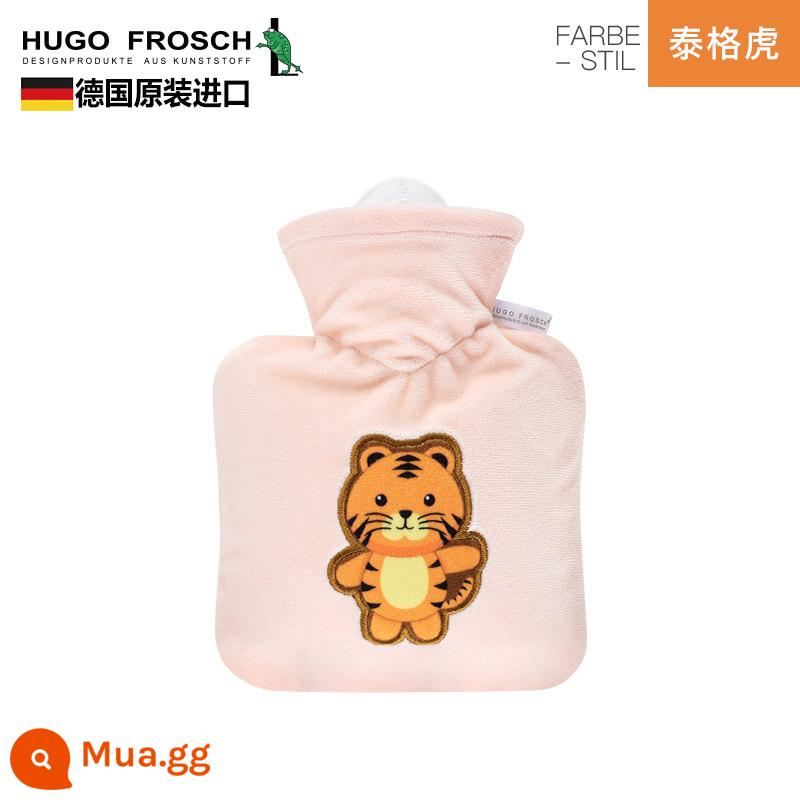 Đức nhập khẩu túi nước nóng xả dày chống cháy nổ HUGO Frosch túi nước nóng lớn chứa đầy nước - Tiger Tiger 0.6L (có áo khoác nguyên bản)