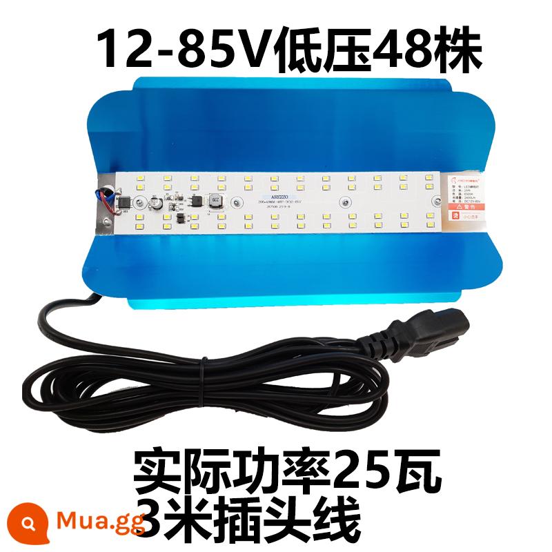 Arezzo led iốt vonfram đèn siêu sáng chống nước công trường xây dựng đèn chôn gian hàng chợ đêm đèn năng lượng mặt trời tiết kiệm năng lượng đèn pha 1000w - 12-85v với dây cắm điện áp thấp 3m ánh sáng trắng