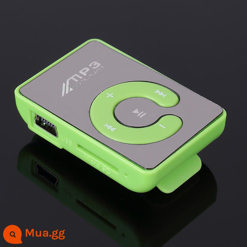 MP3 Portal Lắng nghe Nhỏ sinh viên di động phiên bản MP3 Mini Mini Portable Music Trình phát cắm vào bài hát nghe mp3 - gương xanh