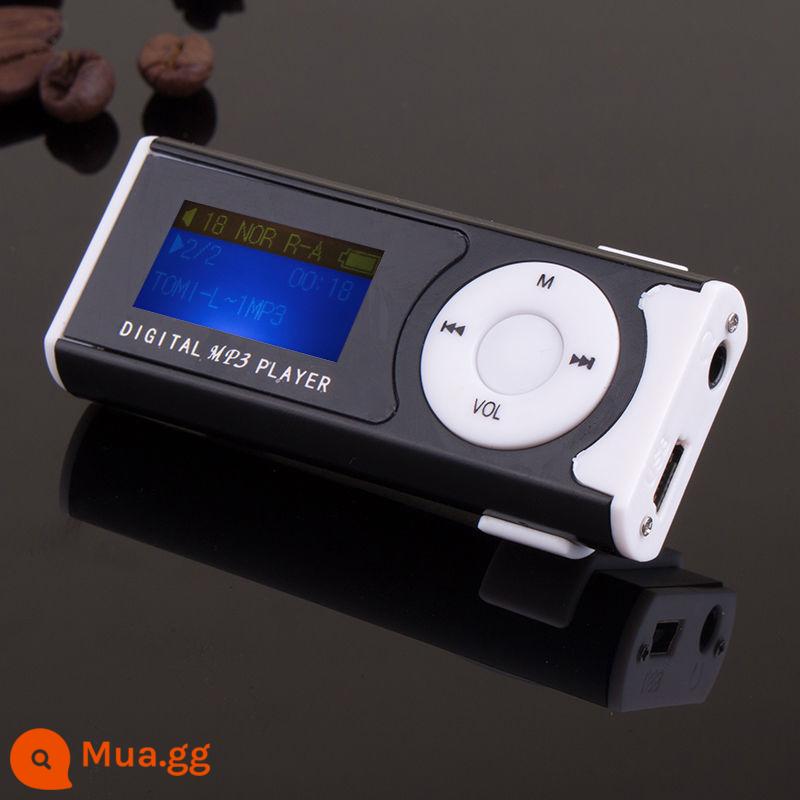 Máy nghe nhạc MP3 MP4 sinh viên thể thao màn hình mini máy nghe nhạc mp3 walkman với loa mini - Kẹp đèn bên ngoài màu đen