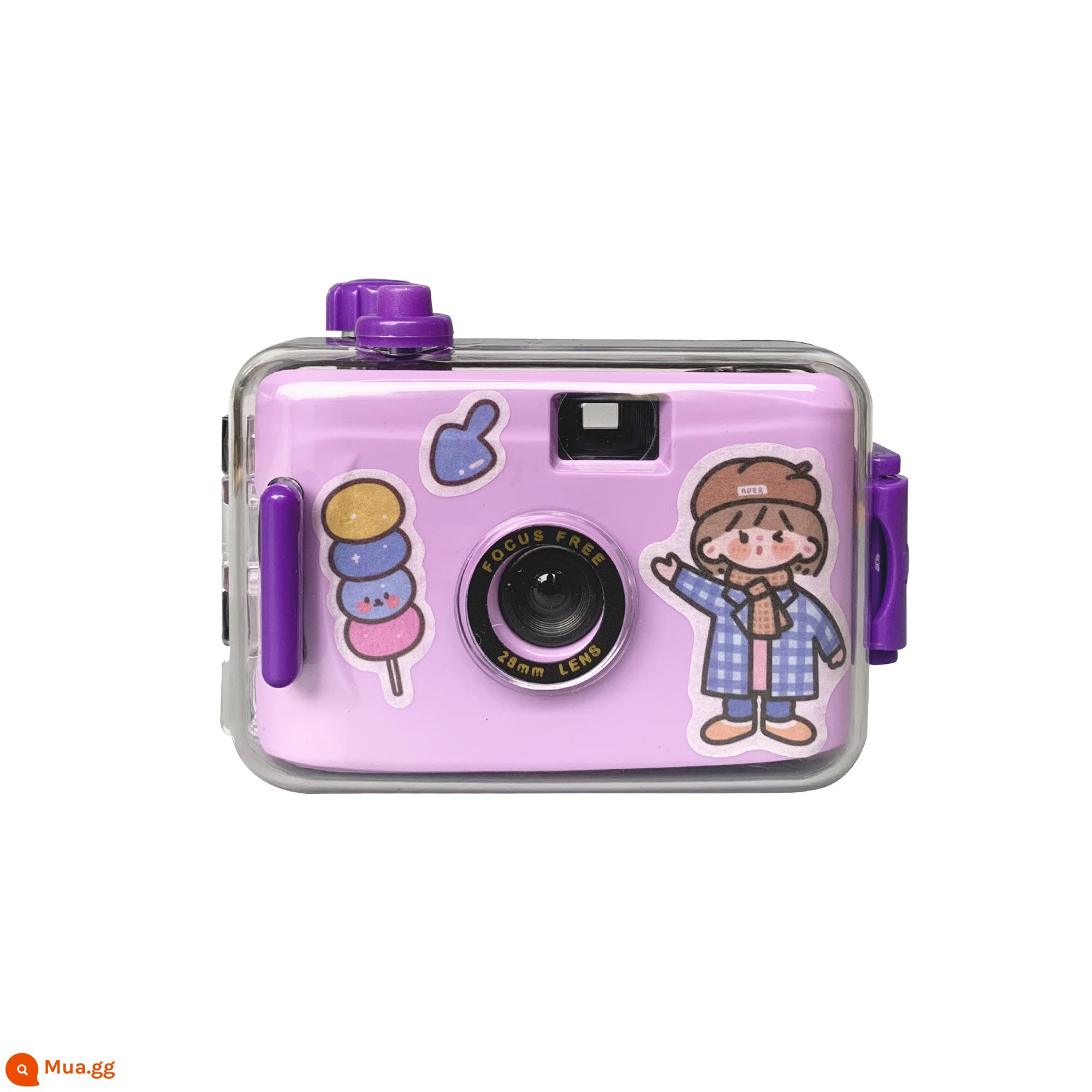 Miễn phí vận chuyển đánh lừa máy ảnh phim retro máy phim không Polaroid không dùng một lần máy ảnh phim quà tặng ngày sinh viên - Máy ảnh khoai môn tím