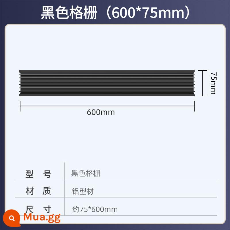 Barlowston lưới tản nhiệt đầy đủ cải tạo nhà trần treo Tấm tổ ong Yuba Tấm thạch cao rất đẹp - 75*600 đen