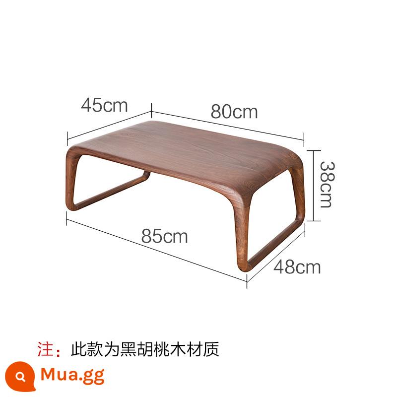 Tatami Tea Bàn Bàn Bàn Bàn cà phê Bàn nhỏ Người lùn Solid Wood Tùy chỉnh Antica Thiền định Bay Bay Bàn gỗ - Bàn cà phê óc chó đen 80