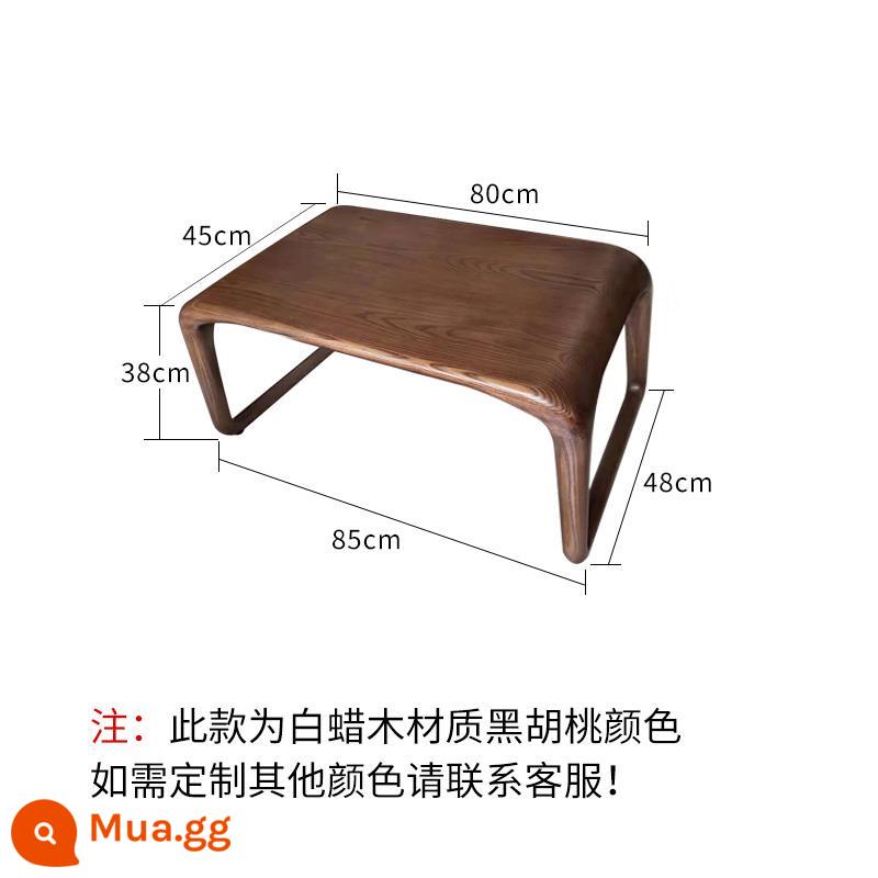 Tatami Tea Bàn Bàn Bàn Bàn cà phê Bàn nhỏ Người lùn Solid Wood Tùy chỉnh Antica Thiền định Bay Bay Bàn gỗ - Quả óc chó đen tro 80