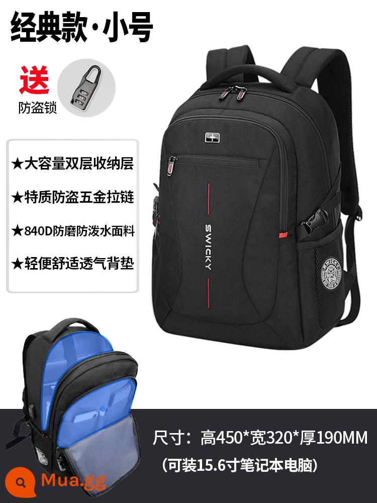 Thụy Sĩ Ba Lô Nam Công Suất Lớn Du Lịch Ngoài Trời Túi Máy Tính Ba Lô Học Sinh Trung Học Cơ Sở Schoolbag - Phiên bản cổ điển (kích thước nhỏ)