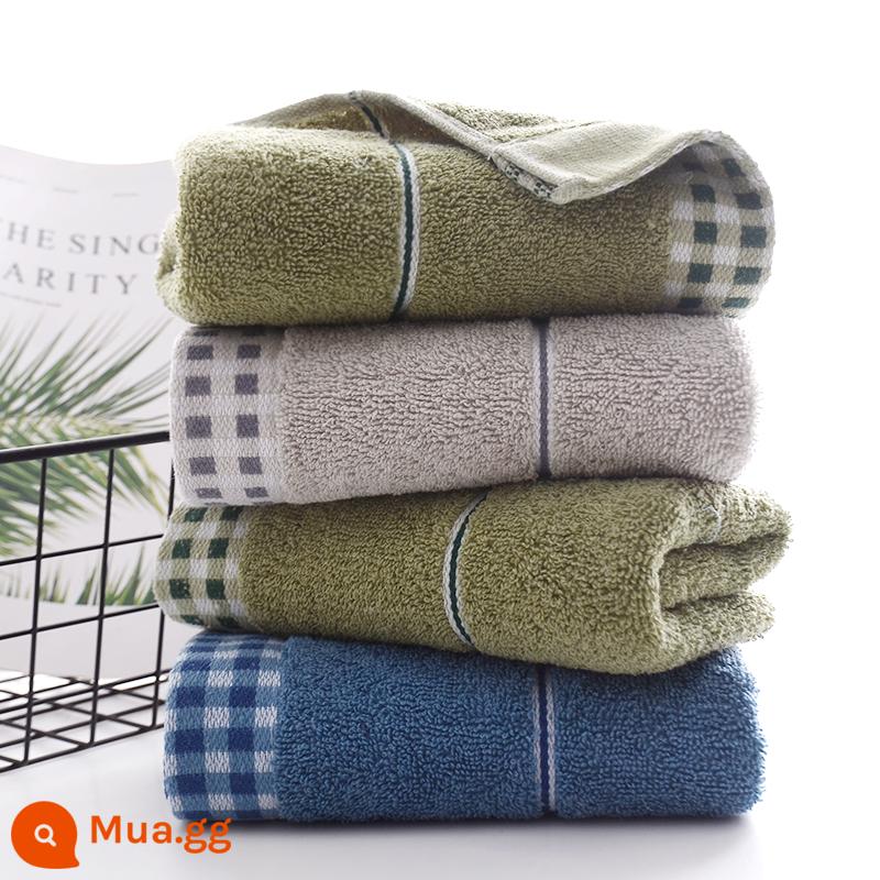 3 gói khăn mặt dày cotton nguyên chất rửa mặt gia đình dành cho cặp đôi, khăn tắm cotton cỡ lớn, mềm mại và thấm hút, bán hàng trực tiếp tại xưởng - Houndstooth [33*73] 3 gói [bông]