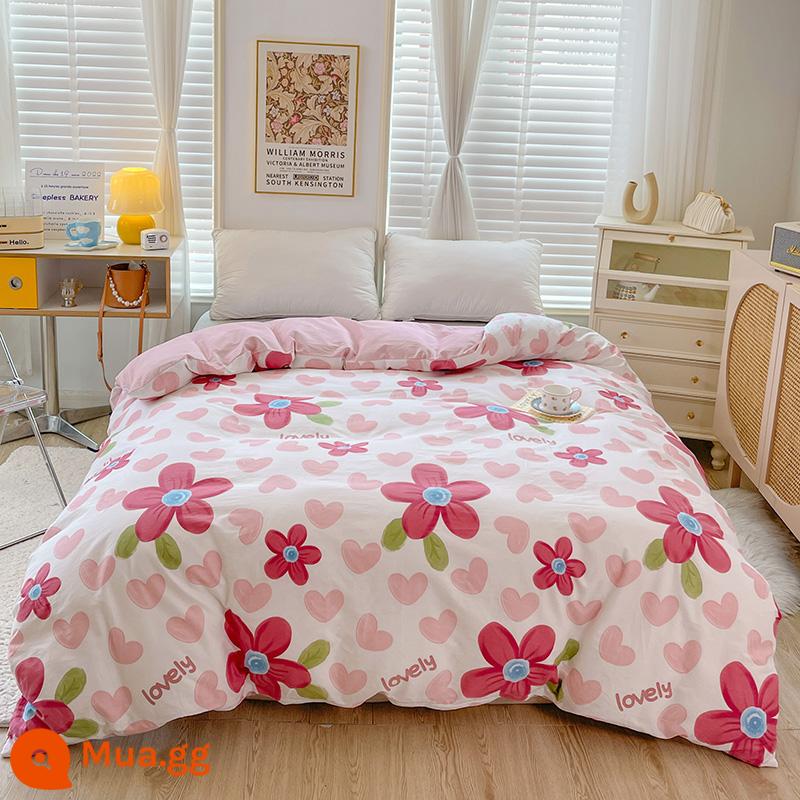 100% cotton Tân Cương vỏ chăn đơn mảnh vỏ chăn cotton 150x200x230 chăn trẻ em đơn 1.5m 180cm2 - hương hoa mộng mơ