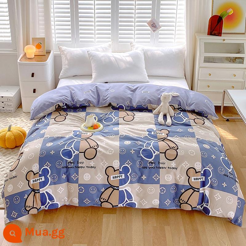 100% cotton Tân Cương vỏ chăn đơn mảnh vỏ chăn cotton 150x200x230 chăn trẻ em đơn 1.5m 180cm2 - chú gấu Billy