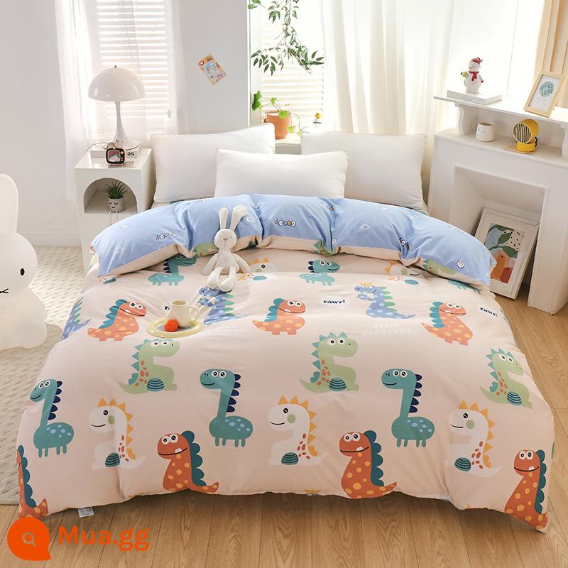 100% cotton Tân Cương vỏ chăn đơn mảnh vỏ chăn cotton 150x200x230 chăn trẻ em đơn 1.5m 180cm2 - Cơm khủng long