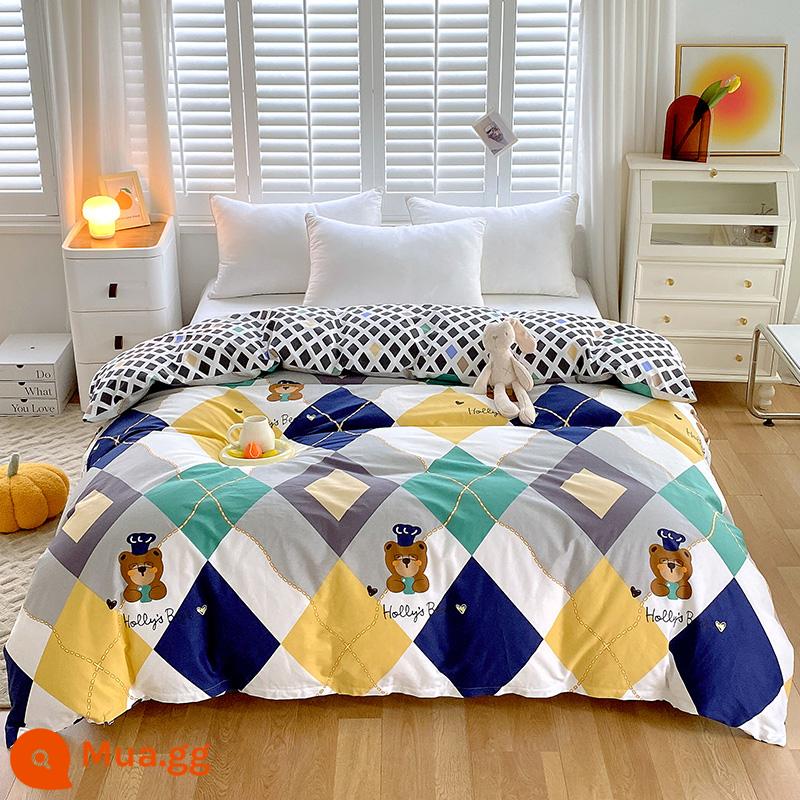 100% cotton Tân Cương vỏ chăn đơn mảnh vỏ chăn cotton 150x200x230 chăn trẻ em đơn 1.5m 180cm2 - Khí đạo