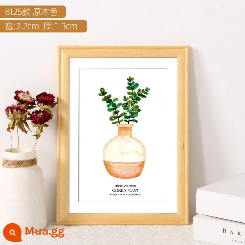 Khung ảnh gỗ gắn khung ảnh gỗ treo tường 4K mở 8k trẻ em A3 màu log 16 inch poster tùy chỉnh a4 màn hình - Model 8125 - màu gỗ