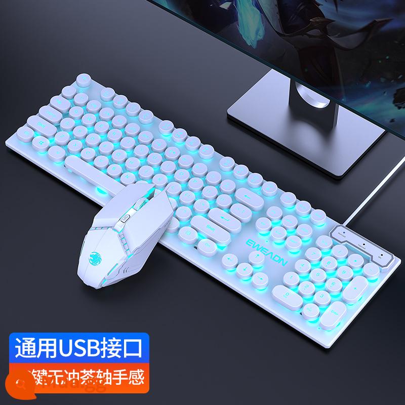 Forerunner Punk Bộ Bàn Phím Và Chuột Có Dây Manipulator Sense Máy Tính Chơi Game Thiết Bị Ngoại Vi Bàn Phím Và Chuột Bộ 3 Món - Blu-ray White Ice [Phiên bản Punk] + Chuột chơi game