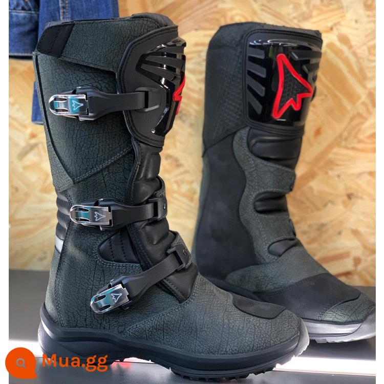 Ý Stylmartin Navajo WP không thấm nước và chuyển động vĩnh viễn di chuyển retro Du lịch Roll Roll Roll Boots - đen