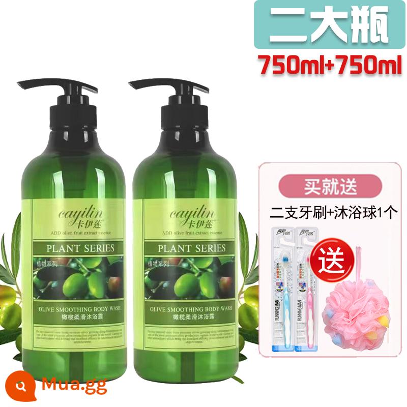 Kaelian Olive Dầu Gội Sữa Tắm Bộ Dưỡng Ẩm Trị Gàu Chống Ngứa Gói Gia Đình Nam Nữ Giặt Và Chăm Sóc Hương Thơm Lâu Dài - Sữa Tắm Olive 750 2 chai