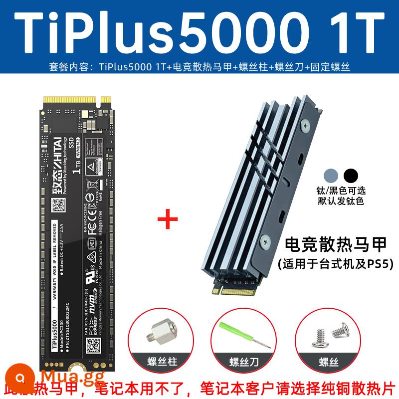 Ổ cứng thể rắn Zhidati tiplus7100 1T 2TB Zhidati tiplus5000 PCIe4.0 Lưu trữ sông Dương Tử M2 - [Máy tính để bàn] TiPlus5000 1T+ đi kèm tản nhiệt chơi game