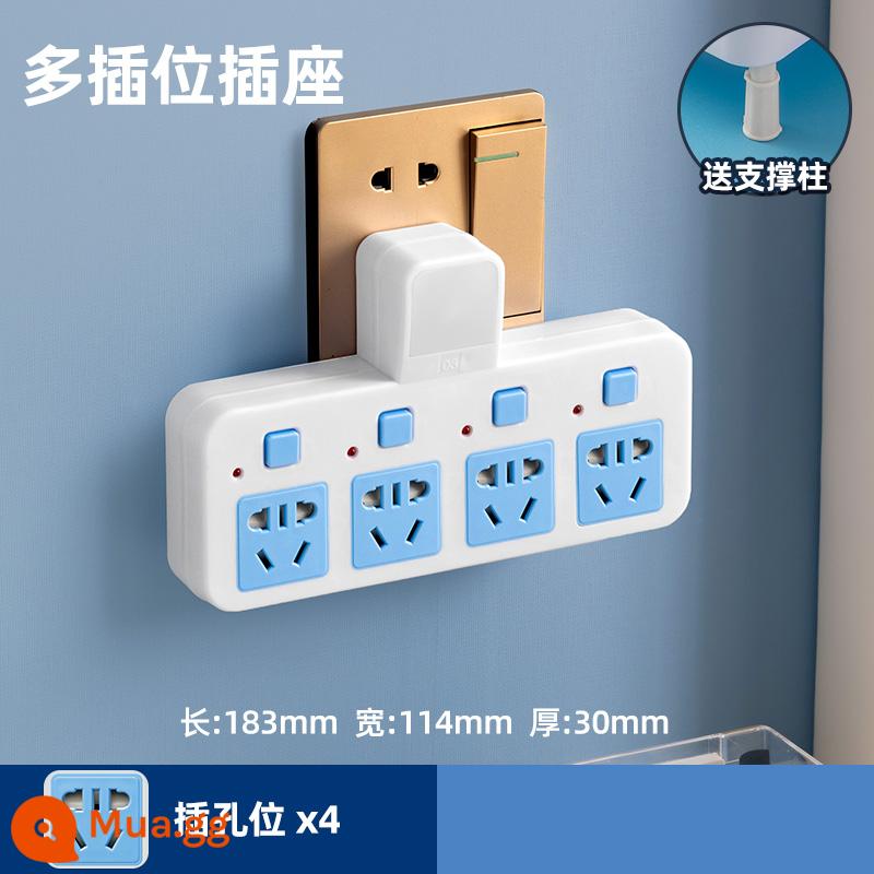 Zhengyiniu Ổ Cắm Bảng Xốp Chuyển Đổi USB Đèn Ngủ Dây Nối Dài Đa Năng 1 Biến Nhiều Lỗ Dây Chính Hãng - Toàn bộ bằng đồng nguyên chất: 4 công tắc (phiên bản chống sét)