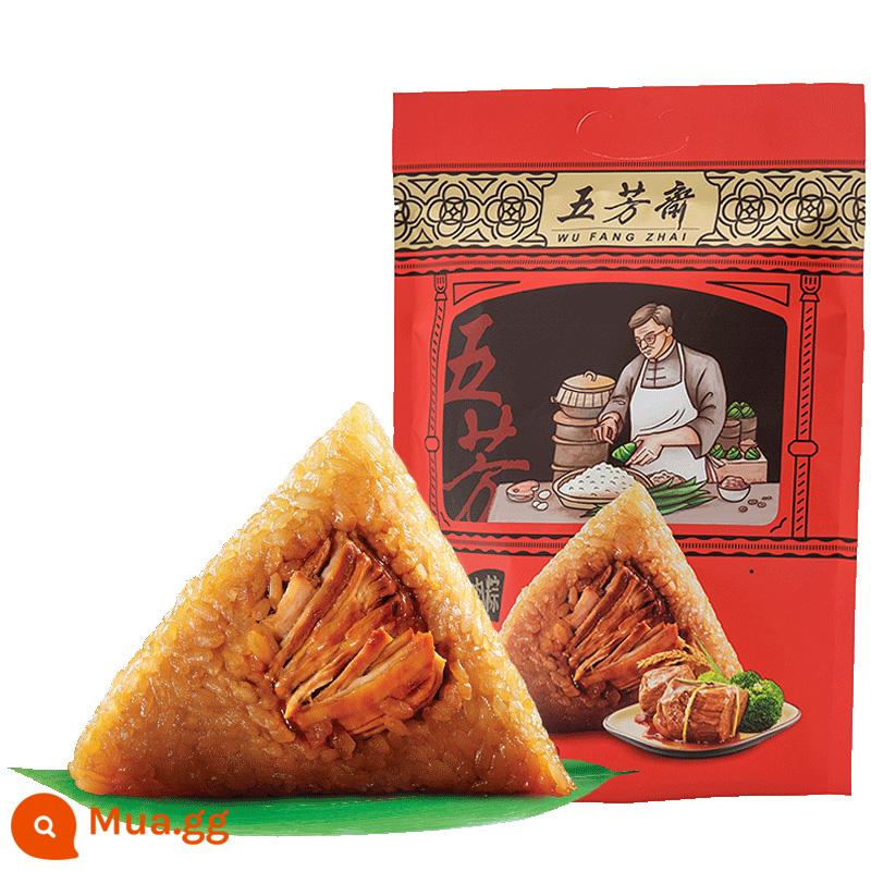 Bánh bao gạo Wufangzhai, bánh bao gạo thịt tươi, lòng đỏ trứng, bánh bao gạo thịt lớn, nhân đậu, bánh bao gạo ngọt, quà tặng Lễ hội Thuyền rồng, bánh bao gạo thịt Gia Hưng với số lượng lớn - [Nhận 29,9] 100g xôi thịt lợn Wufang*6 miếng