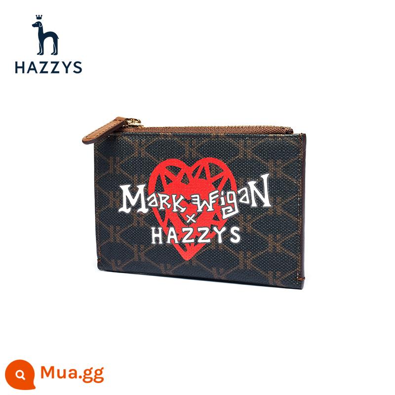 Hazzys&MARK WIGAN chung tình graffiti chìa khóa túi thời trang cá tính phong cách đường phố xu hướng túi nam - nâu