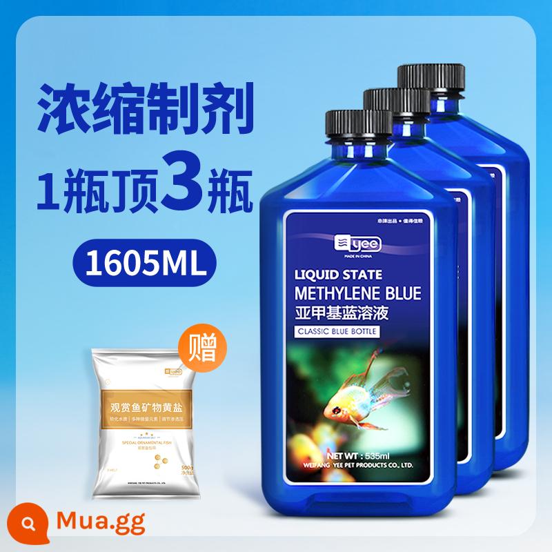 Khử trùng bể cá bằng xanh metylen và diệt khuẩn cá cảnh koi nước tẩy đốm trắng nấm mốc thối thân và đuôi đặc trị thuốc cá - ❤[Số lượng lớn giá phải chăng hơn] 1605mL/tặng 500g muối hồng vàng khoáng