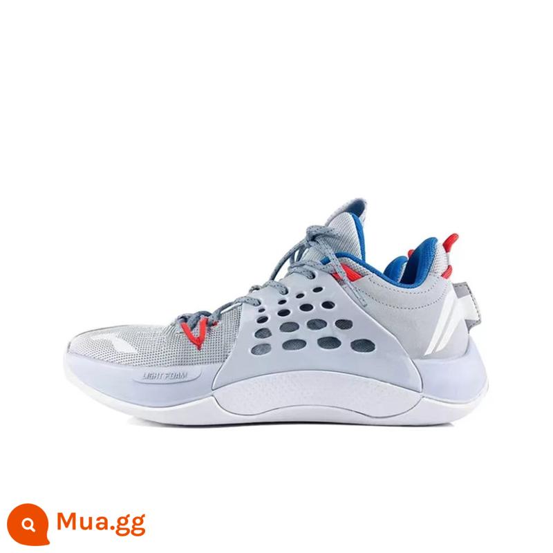 LÓT THẤP Giày bóng rổ Li Ning Sonic 7 thực chiến cổ thấp giày bóng rổ thi đấu chuyên nghiệp ABAP033-3 - ABAP033-3 màu xanh và trắng