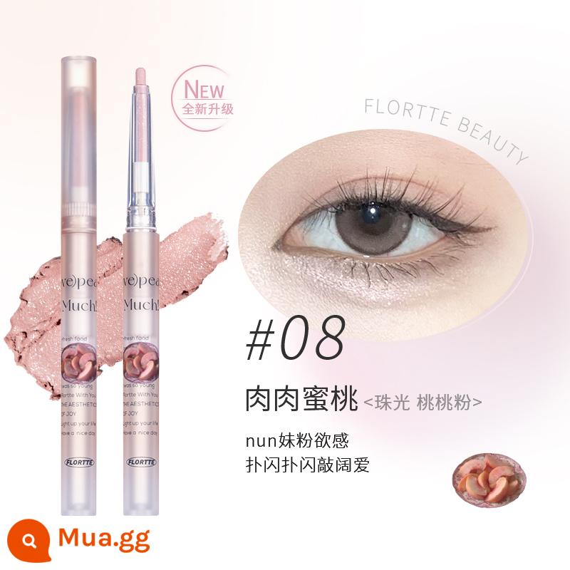 FLORTTE/Hoa Loria Nổi Bật Nằm Tằm Phấn Mắt Bút Hoa Mùa Thu Leah Filo Bóng Bút Kẻ Mắt Nổi Bật Ngọn Lửa Xanh - 08# đào Rourou