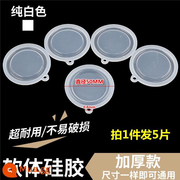 Khí Nước Áp Lực Nước Màng 45.7/50/54 Mm Nước Màng Nước Khí Liên Kết Van Da màng Miếng Lót Nhựa - Phiên bản silicon dày có đường kính 5.cm (5 miếng)