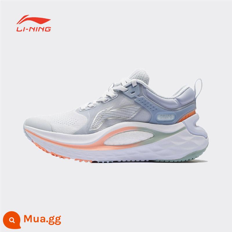 Giày chạy bộ Li Ning mặt lưới mùa hè nữ Liejun 6 công nghệ nữ nhẹ hỗ trợ giày chạy bộ chuyên nghiệp ổn định ARZS002 - Xanh sương nhạt/xanh da trời lông vũ ARZS002-5