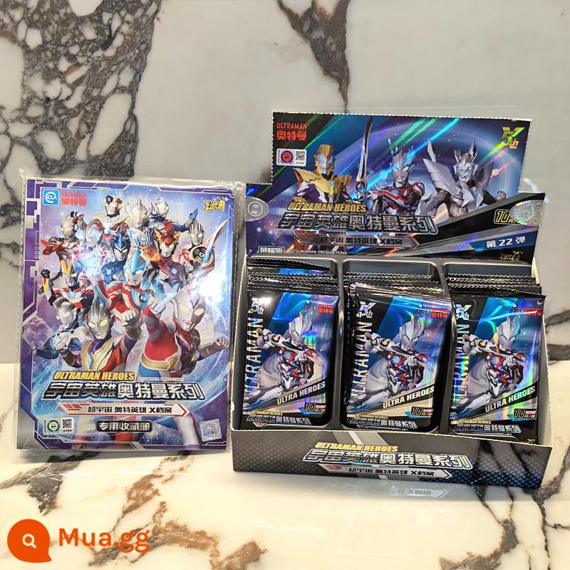 Ultraman Card Glory Edition 19th Bullet Ten Yuan Pack 3D Classic 33 Bullet Collection Album Ảnh Ngôi Sao Trong Suốt Thẻ HOẶC - Honor Edition 10 gói gồm 60 ảnh + sách sưu tập (phải kèm theo thẻ 3D)