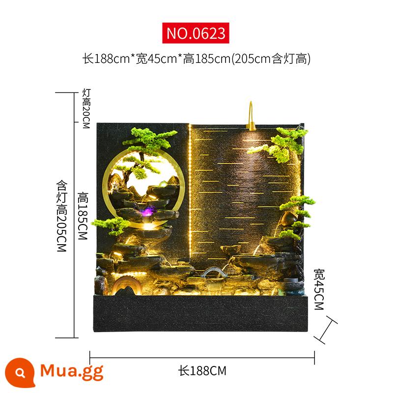 Nước rèm tường chảy nước phun nước Công ty Balcony Courtyard Rockery Landlord Phong cảnh phòng khách Trang trí phòng khách trang trí phong thủy trang trí - 0623 vách ngăn nước dài 188cm rộng 45cm cao 205cm