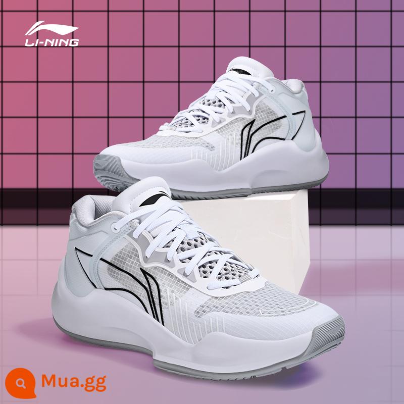 Giày bóng rổ nam Li Ning đội blitz giày thể thao mùa đông toàn thành phố 10 thấp top 8 sonic 9 giày thể thao nam nam - Tiêu chuẩn trắng(067)