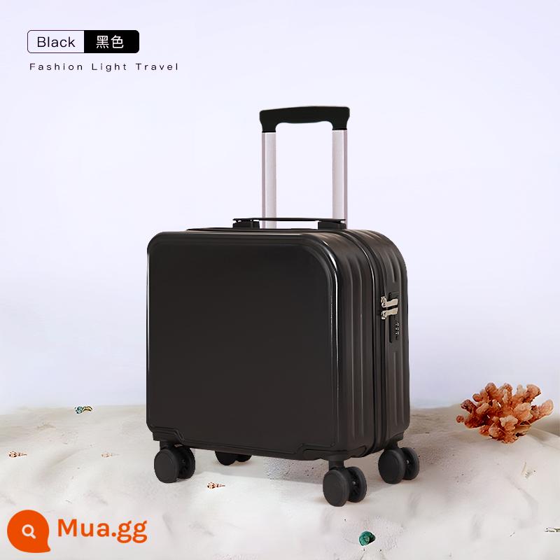 2023 Mới Vali Vali Nhỏ Nữ Đa Năng 18 Inch Mini Nội Trú Xe Đẩy Mật Khẩu Hộp Nam - 630 thiết kế cá tính kiểu khóa kéo góc tròn - bầu trời đầy sao đen