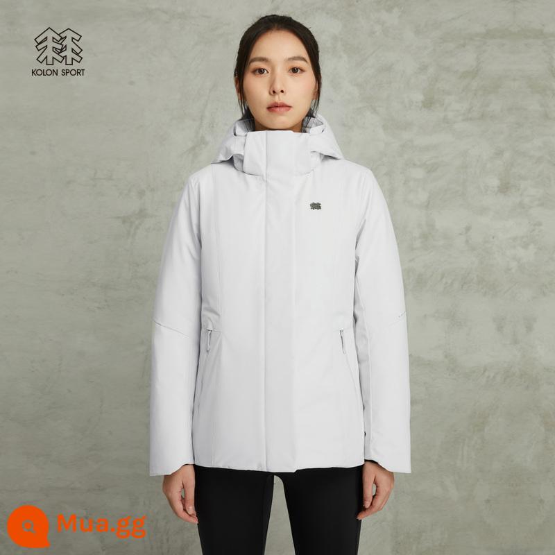 KOLON SPORT Kolon Xuống Áo khoác ngoài trời cho nữ Chống thấm nước Nhẹ Ngỗng Xuống Áo khoác Chống gió và Thoáng khí Xuống Áo khoác - CR trắng nhạt