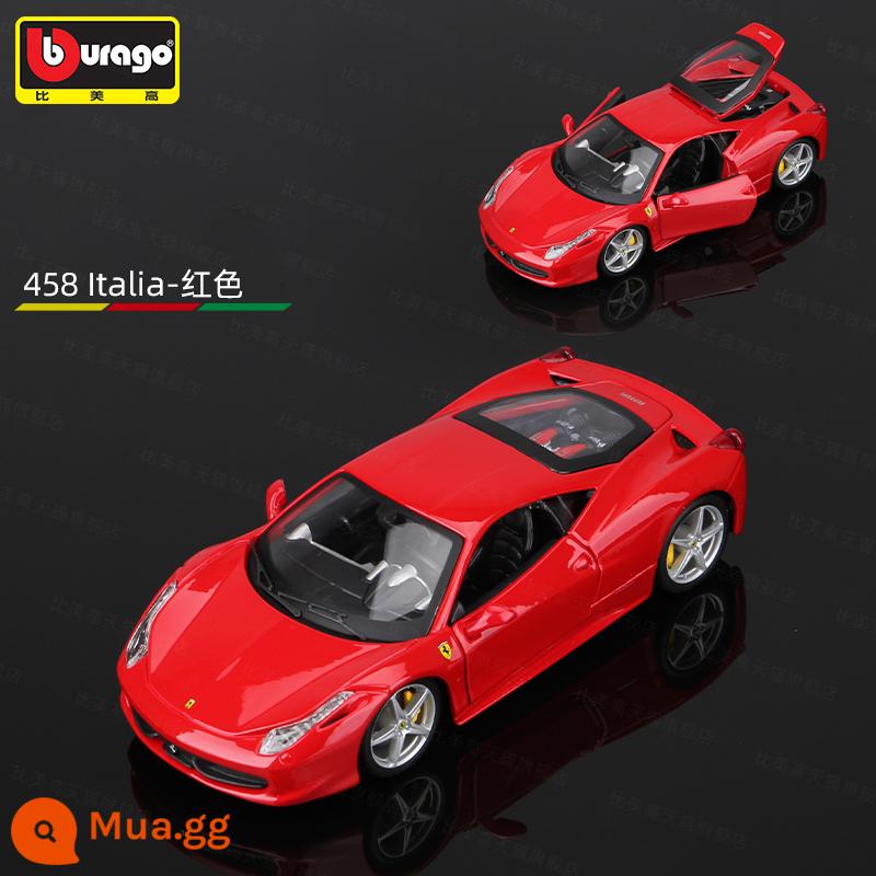 Bimeigao Tỉ Lệ 1:24 Ferrari Mới Phối Màu SF90 Xe Thể Thao Mô Hình Mô Phỏng Hợp Kim Đồ Chơi Bé Trai Bộ Sưu Tập Quà Tặng - 1:24 Ferrari 458 Italia - Đỏ