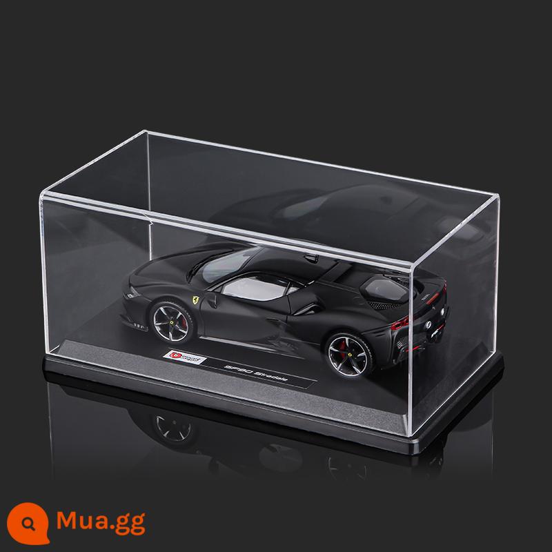 Bimeigao Tỉ Lệ 1:24 Ferrari Mới Phối Màu SF90 Xe Thể Thao Mô Hình Mô Phỏng Hợp Kim Đồ Chơi Bé Trai Bộ Sưu Tập Quà Tặng - 1:24 Ferrari SF90 đen + che bụi trong suốt