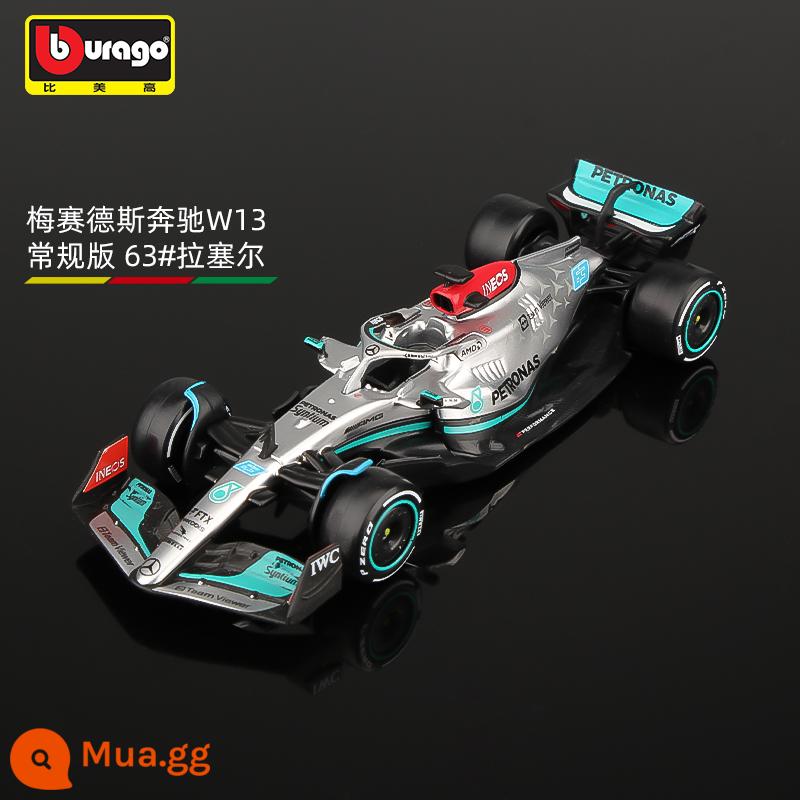 Bimeigao Tỉ Lệ 1:43 Mercedes 2022 Mô Hình Xe Đua Công Thức F1 W13 Mô Hình Xe Hợp Kim Mô Hình Hamilton - Mercedes-Benz F1 W13 #63 Russell-Phiên bản thường 2022