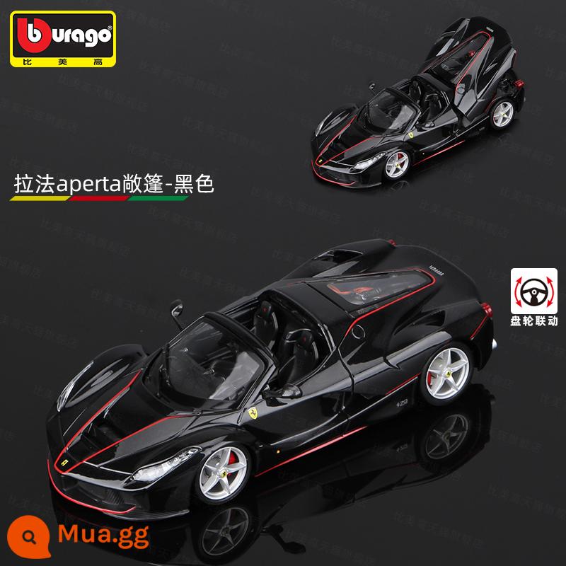 Bimeigao Tỉ Lệ 1:24 Ferrari Mới Phối Màu SF90 Xe Thể Thao Mô Hình Mô Phỏng Hợp Kim Đồ Chơi Bé Trai Bộ Sưu Tập Quà Tặng - 1:24 Ferrari Lafayette Aperta-Đen