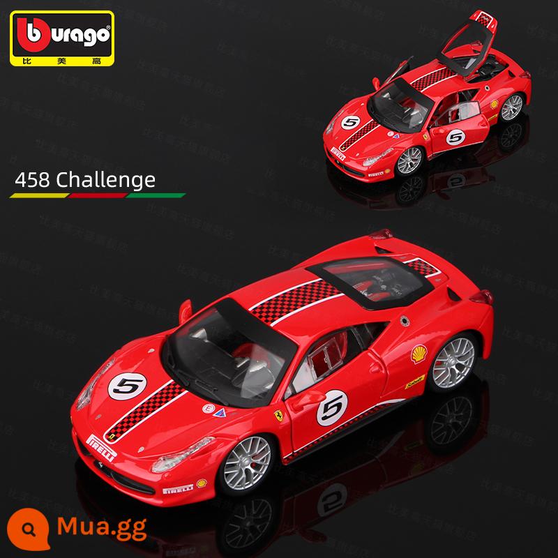 Bimeigao Tỉ Lệ 1:24 Ferrari Mới Phối Màu SF90 Xe Thể Thao Mô Hình Mô Phỏng Hợp Kim Đồ Chơi Bé Trai Bộ Sưu Tập Quà Tặng - 1:24 Thử thách Ferrari 458-Đỏ