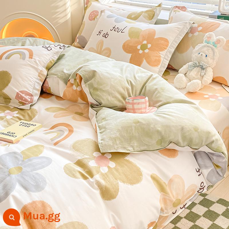 Vỏ chăn đơn mảnh bông nguyên chất 100 cotton ký túc xá vỏ chăn đơn 150x200 mùa đông dày chăn đơn sinh viên đơn nam - Ấm áp như mùa hè 丨Bông nguyên chất tốt cho sức khỏe hơn