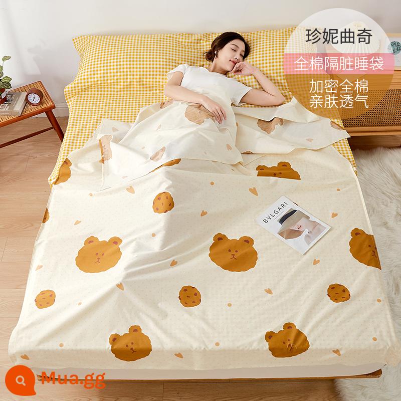 Cotton Khách Sạn Túi Ngủ Bẩn Trưởng Thành Đi Công Tác Đôi Du Lịch Hiện Vật Khách Sạn Cotton Tấm Vỏ Chăn Di Động - Jenny Cookies丨Túi đựng đồ cùng kiểu dáng