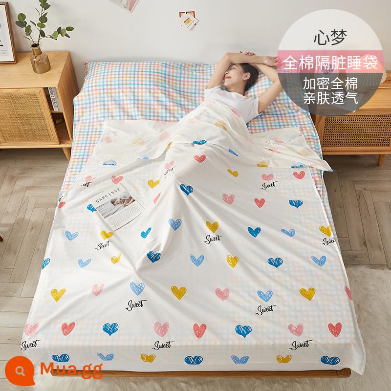 Cotton Khách Sạn Túi Ngủ Bẩn Trưởng Thành Đi Công Tác Đôi Du Lịch Hiện Vật Khách Sạn Cotton Tấm Vỏ Chăn Di Động - Xin Meng丨Tặng túi đựng đồ cùng kiểu dáng