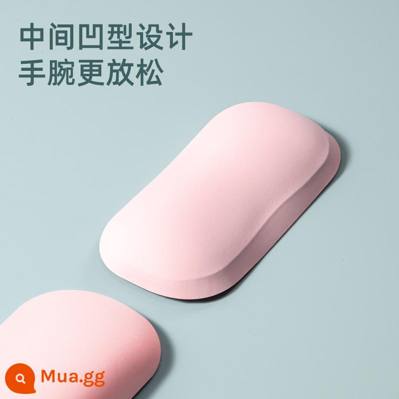 Bàn tay chuột còn lại thoải mái miếng lót chuột tay silicone cổ tay còn lại miếng đệm cổ tay miếng da miếng đệm bàn phím miếng đệm cổ tay gối bé gái - Người giữ chuột nhỏ-Cô gái màu hồng