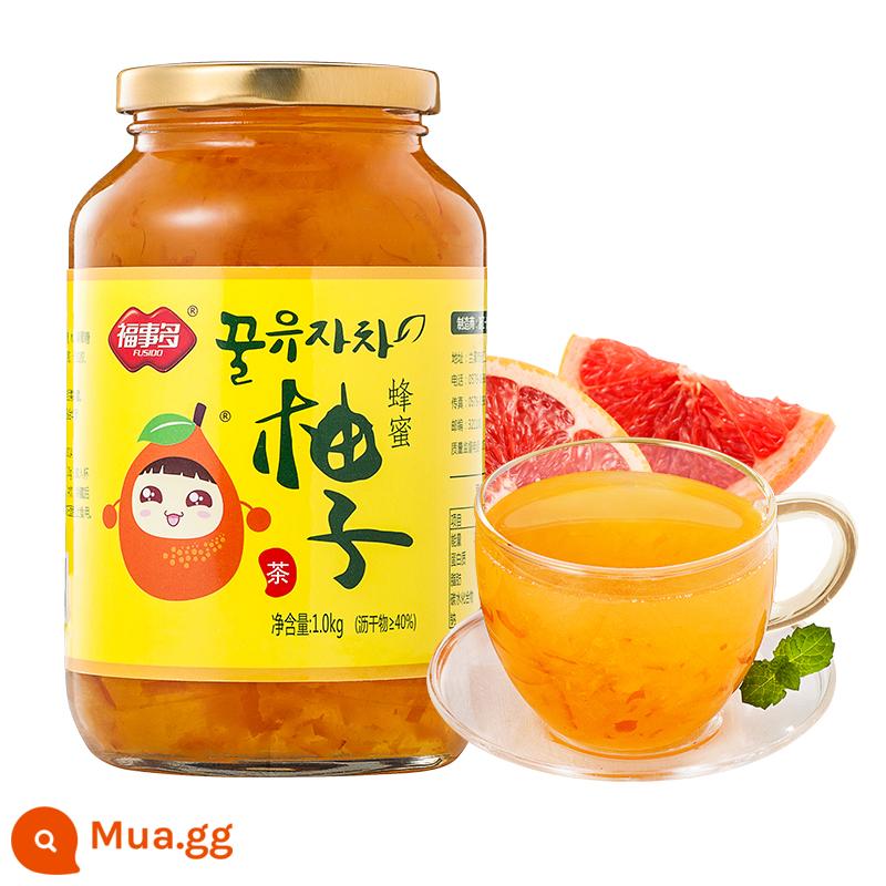 Trà bưởi mật ong Fushiduo 1Kg đóng hộp nước pha uống uống ủ nước giải khát ủ nước sốt trà trái cây bán buôn - Trà bưởi mật ong 1kg (hàm lượng ráo nước ≥ 40%)