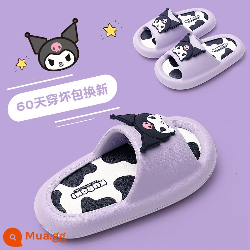 Dép trẻ em Kulomi bé gái mùa hè Sanrio ip chung bồn tắm chống trơn trượt dễ thương cho bé và dép đi trong nhà cho bé gái - Tím [Culomi]