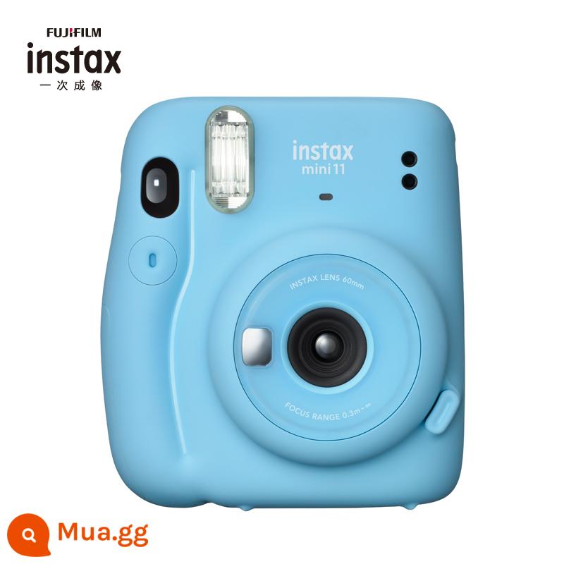 Máy ảnh Fuji mini11 Giấy ảnh Polaroid selfie làm đẹp nam nữ học sinh trẻ em hộp quà tặng máy ảnh hoạt hình - trời xanh