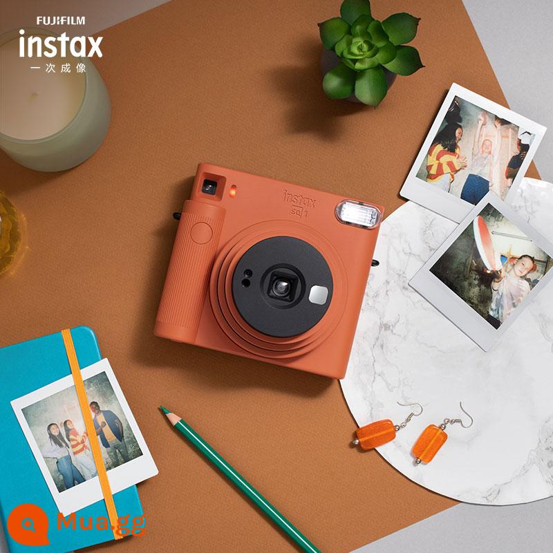 Fuji Camera Instax SQ1 Cung cấp năng lượng Self -Paper Selfie Mei Yan Hộp quà với Gói Mini11 Phiên bản nâng cấp - màu cam đất son