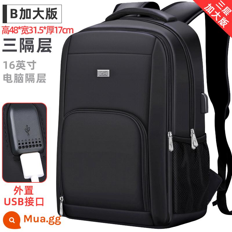 Septwolves Ba Lô Nam Công Sở Du Lịch Ba Lô Máy Tính Mới 2022 Dung Tích Lớn Học Sinh Trung Học Schoolbag - Model B [Phiên bản mở rộng ba lớp + giao diện USB bên ngoài]